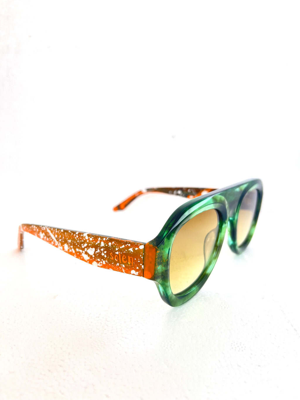 Orange splatter solbriller