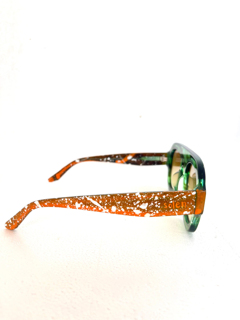 Orange splatter solbriller