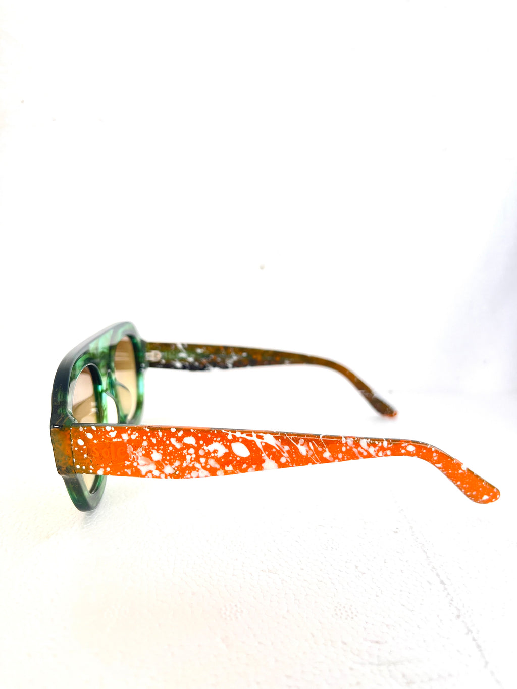 Orange splatter solbriller